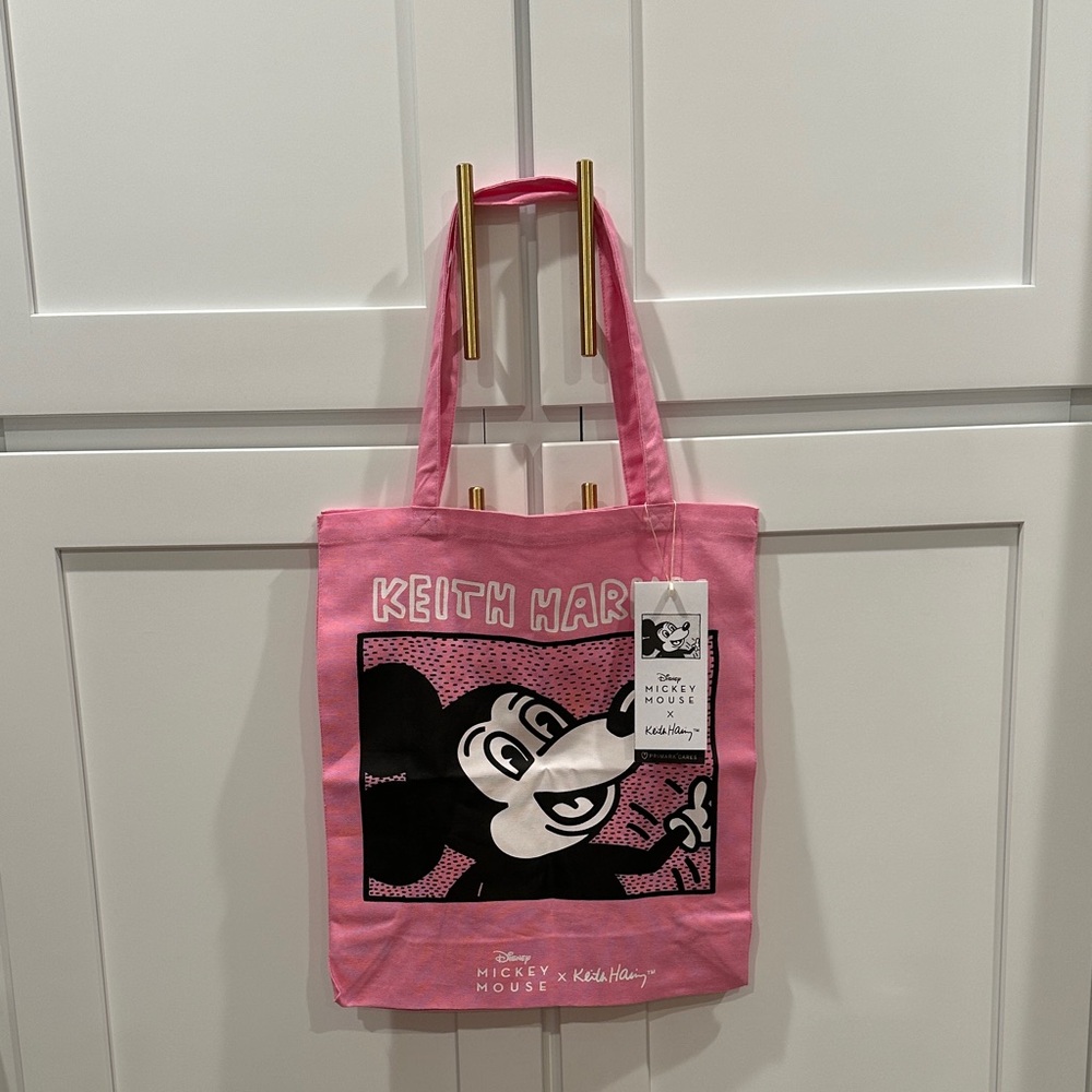 Disney Keith Haring Pink Tote Bag - Picture 4 of 7